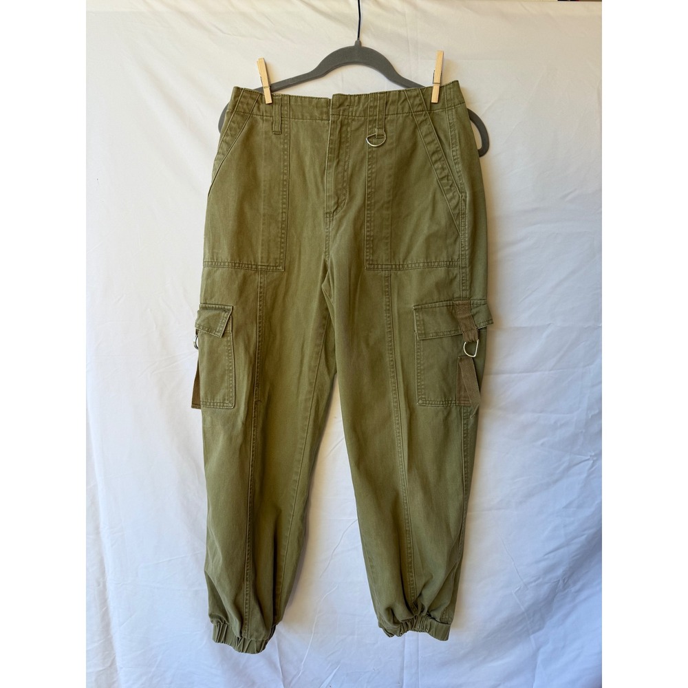 Forever 21 Olive Green Utility Cargo Pants D-Ring Jogger Women Medium